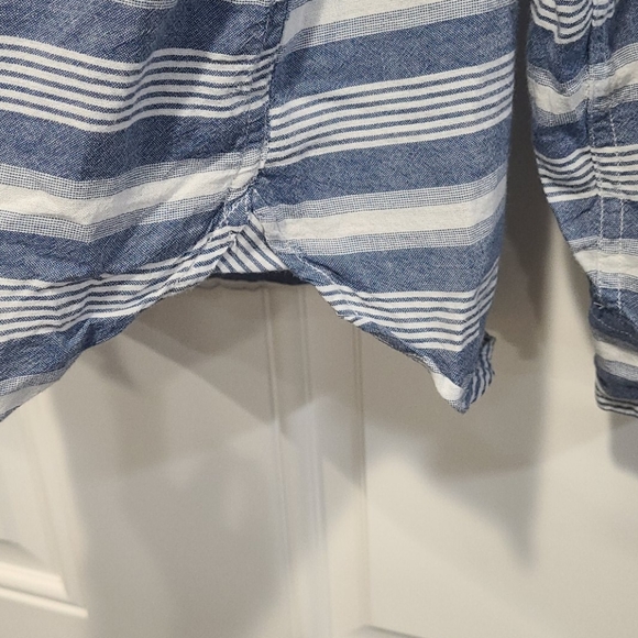 SHIRT: Button Down Chaps Denim Chambray Shirt - Picture 6 of 8